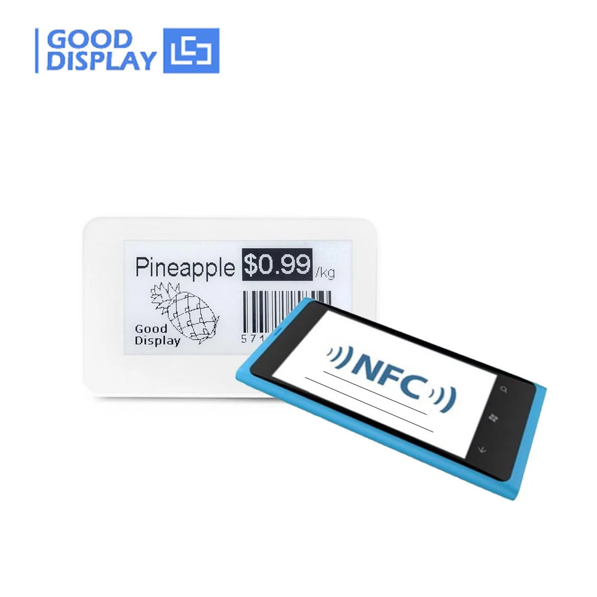 2.13 Inch Wireless Passive NFC-Powered E-Paper Display E-Ink ESL Tag No ...