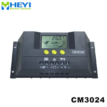 

CM3024 Universal solar charge and discharge controller 30A 12V / 24V solar controller LCD adjustable current and voltage display