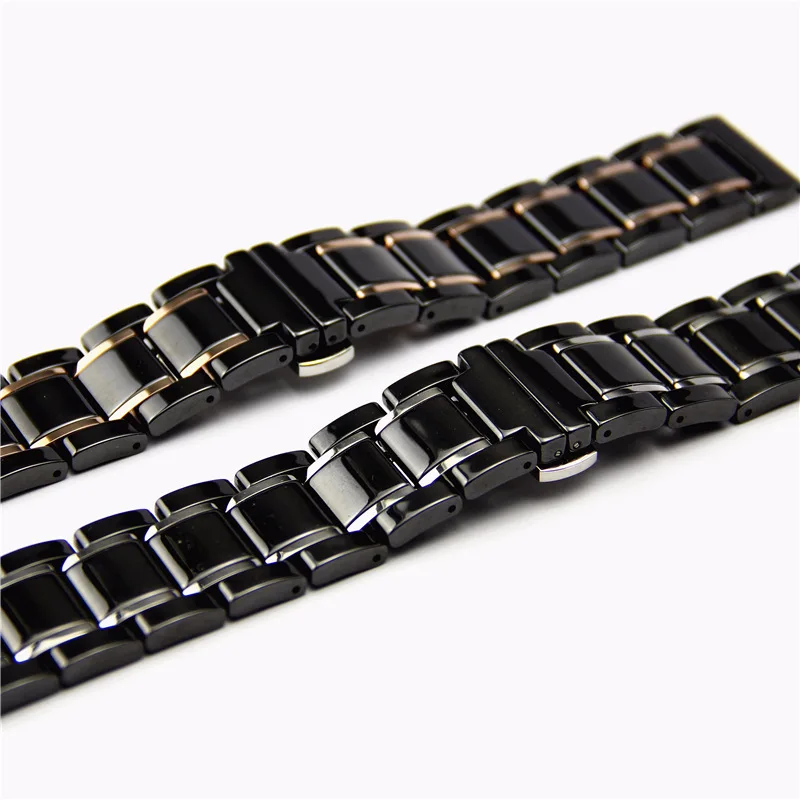 Для apple samsung S4 huawei apple watch iwatch 3 4 поколения из пяти бусин, керамические Ремешки для наручных часов из нержавеющей стали 20 мм 22 мм 24 мм