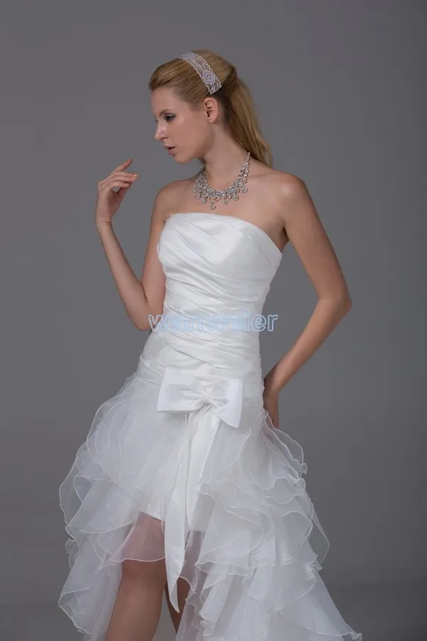 

cheap wedding dresses free shipping new fashion 2016 vestidos dress hot sale simple beach chiffon short front wedding dresses