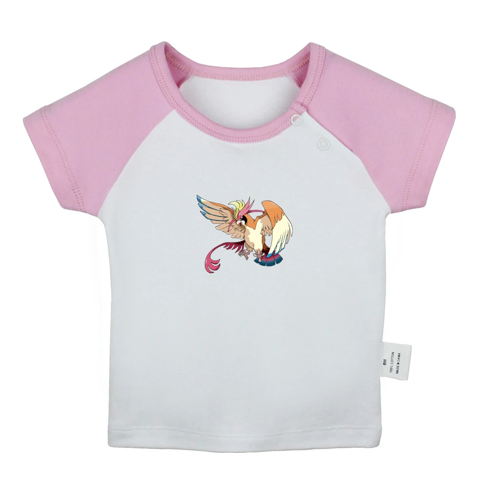 Футболки для новорожденных с рисунком Pokemon Beedrill Pidgeot Pidgey Venomoth Tauros, цветные футболки с короткими рукавами для малышей - Цвет: JbBabyYCP960D