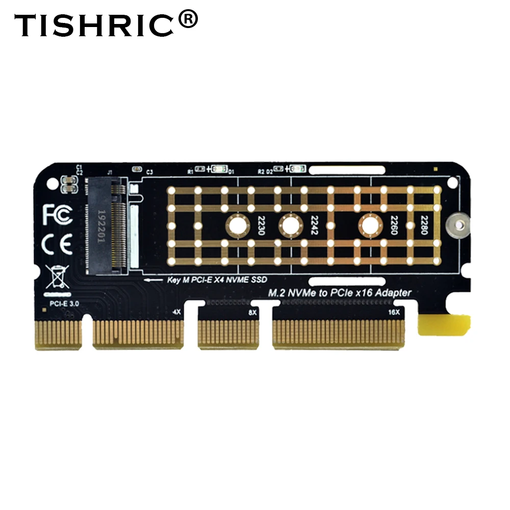 Переходник TISHRIC PCI Express PCI-E переходник SATA NVME PCIE на M2 M.2 NGFF SSD X1 X4 X16 для Чиа майнинга