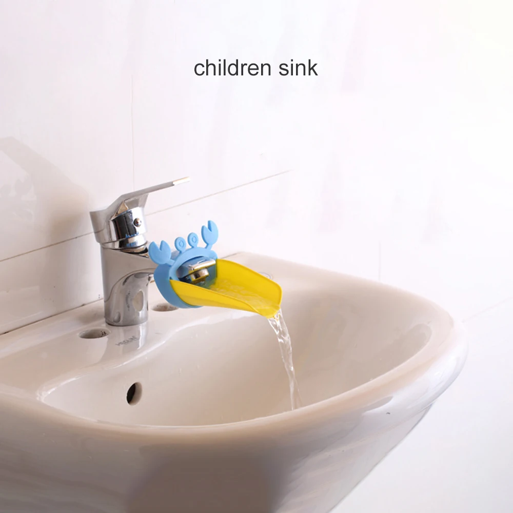 Форма краба кран расширитель ребенок вспомогательный ребенок ручная стиральная машина руководство безопасности раковины аксессуары для ванной комнаты дома товары для жизни