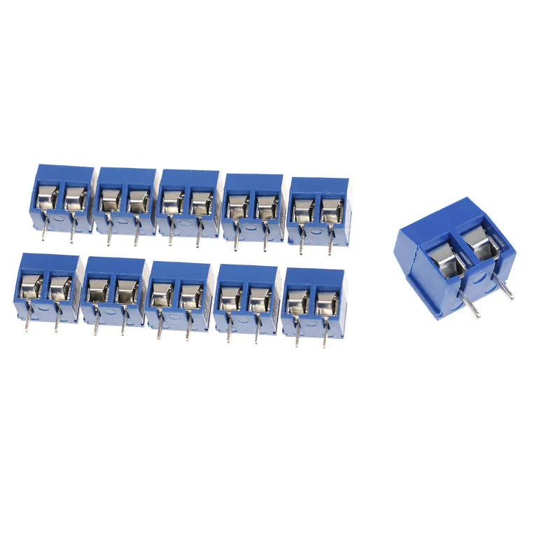 

10x 2 Pin Plug-in Screw Terminal Block Connector 5.08mm Pitch Connectors Terminals Blocks