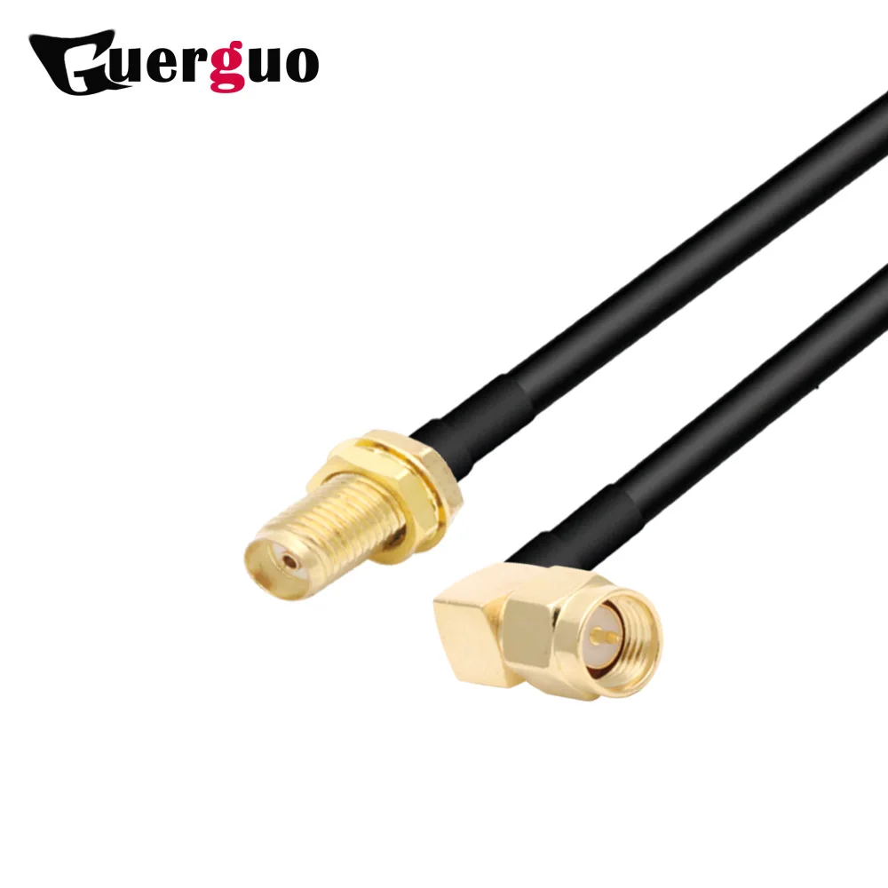 2PCS SMA Male90° to Female Plug RG58 Cable WiFi Antenna extension cable Connector Adapter Coaxial Pigtail | Обустройство дома