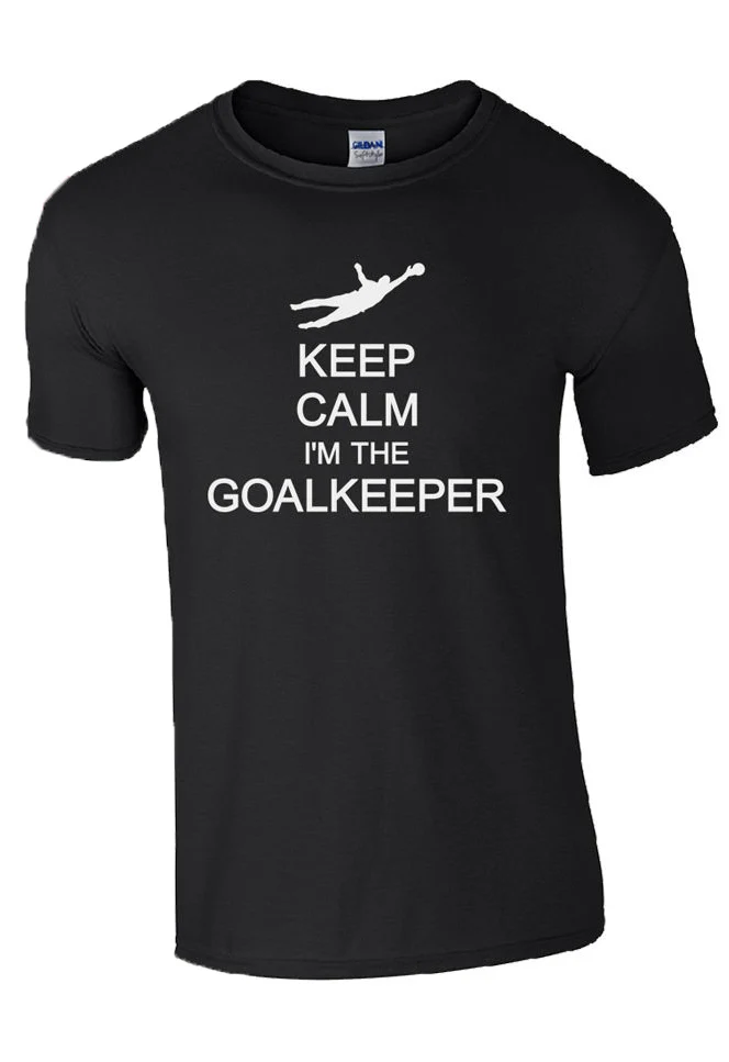 Футболка вратаря Keep Calm I'm The Funny football Fan унисекс для детей и мужчин футболка с