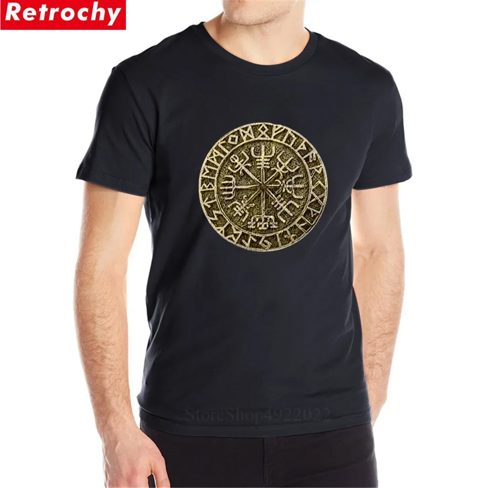 Новинка Молот Тора мьельнир футболка с рунами валкнута викингов богов Odhin одином