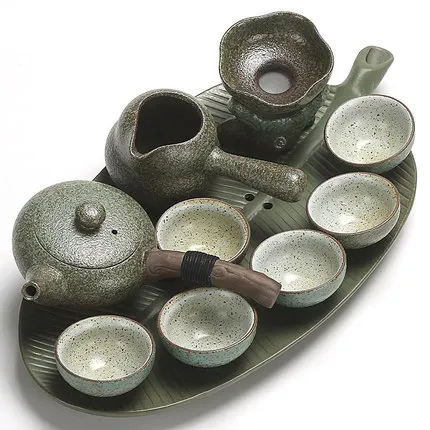 07 Style Creative Stoneware Tea set Japanese style Dry Foaming Table Complete set of Ceramic Kung Fu Tea set Pot tea Household Cup - Цвет: 07 Style