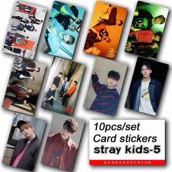 

10pcs/set Stray kids KPOP photo cards stickers album sticky adshesive kpop Stray kids lomo card photocard sticker SKD00605