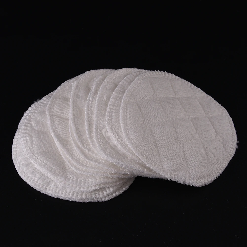 

12pc Pure Cotton 3layers Reusable Nursing Breast Pads Washable Soft Absorbent Baby Breastfeeding Waterproof Breast Pads