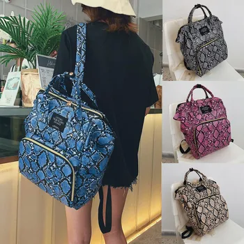 

travel backpacks waterproof anti theft fashion Mummy Bag Nappy Bottle Bag Serpentine Baby Bag Travel Backpack Nursing Bag