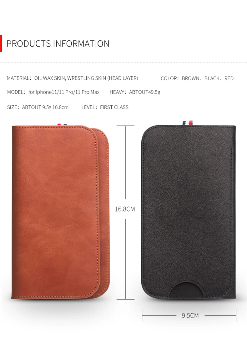 QIALINO Роскошный чехол-кошелек из натуральной кожи для Apple iPhone 11 Pro Max модная сумка ручной работы с отделениями для карт для iPhone 11