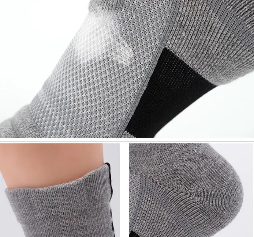 Мужские носки для баскетбола с цифровой печатью, хлопковые носки для бега, Нескользящие Компрессионные носки для велоспорта, мужские толстые носки