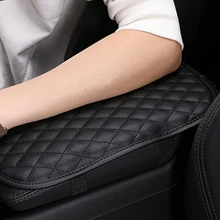Tapis universel d'accoudoir de voiture en cuir, housse de coussin, protection pour Console centrale