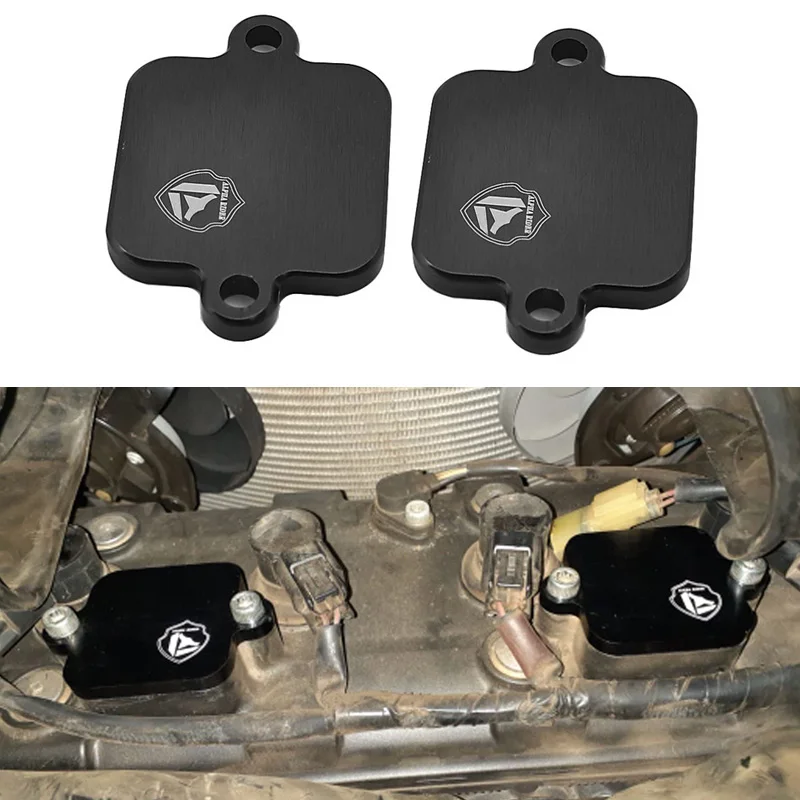 Driven Racing DSBlock 2 Black Exhaust Smog Block-Off Plate Driven Racing DSBlock 2 Black Exhaust Smog Block-Off Plate