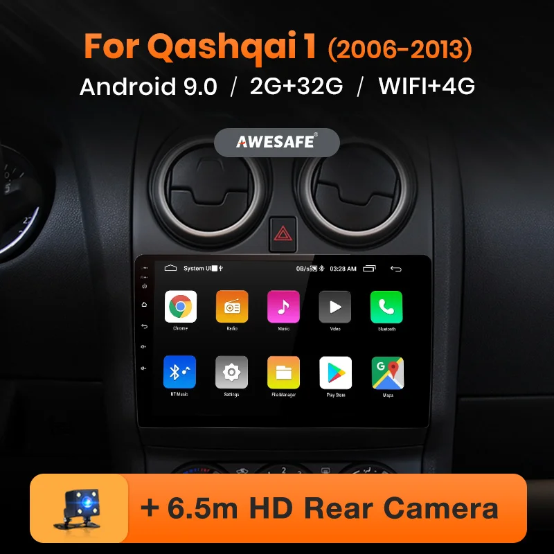 AWESAFE PX9 для Nissan Qashqai 2006 2013 J10 автомобильный Радио мультимедийный видео плеер GPS DSP No