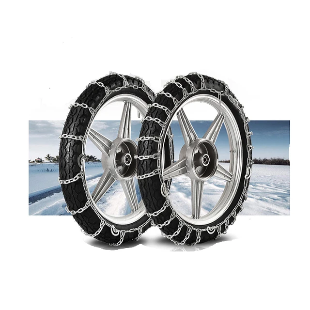 Chaîne à neige pour moto à deux roues, cryptage audacieux, boue, route de  montagne, pneu de sécurité - AliExpress