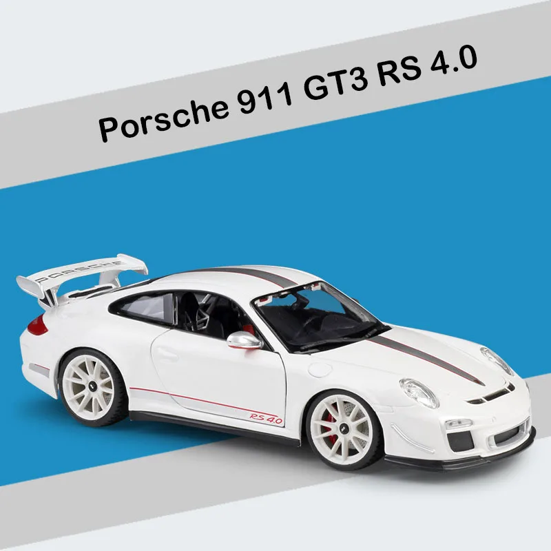 Bburago литая под давлением модель автомобиля 911 GT3 RS 4,0 1:18 спортивный автомобиль из металлического сплава Высокая имитационная машина с базой Игрушки для мальчиков подарки для мальчиков