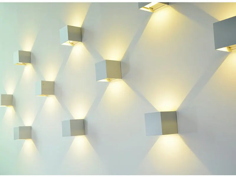 Água ao ar Luz de Parede Led à Prova Jardim Moderno Dwaterproof Livre Lâmpada Parede Ip65 Arandelas Metal Preto Branco Varanda Corredor Retro Luzes 17 Luminárias de parede externas