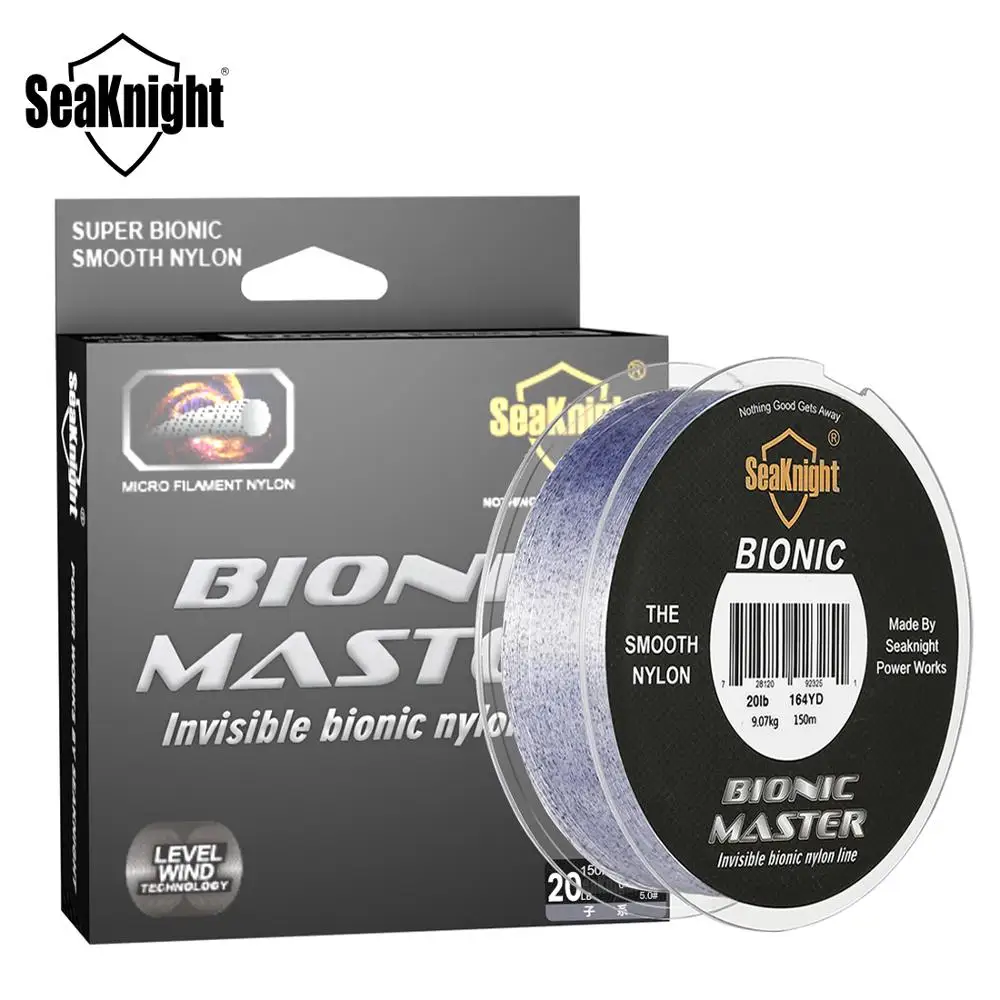 SeaKnight BIONIC MASTER 150м 164yds нейлоновая леска Гладкая нейлоновая линия леска монофильная Mono леска 2-25LB леска плетеная двойные цвета fishing tackles Saltwater Freshwater Fishing Пятнистая нейлоновая линия