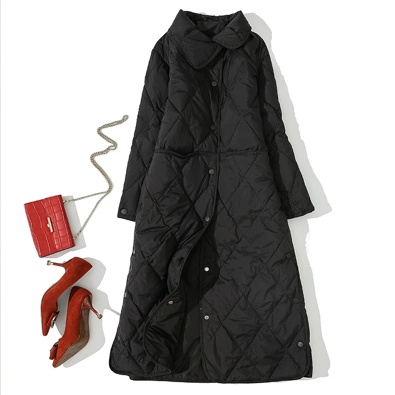 Fitaylor Stand Collar Long Jacket Women Winter