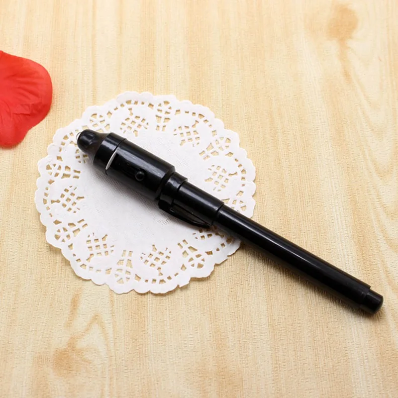 Creative Big Head Luminous Light Pen Magic Purple 2 In 1 UV Black Light Combo Drawing Ink Pen Learning Education Toys For Child