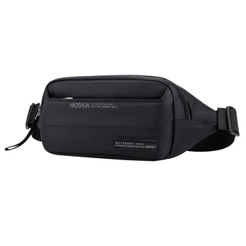 

Men Adjustable Strap Large Capacity Sling Multi Pocket Waterproof Waist Pack Multifunctional Crossbody Hiking Nylon Mobile Phone