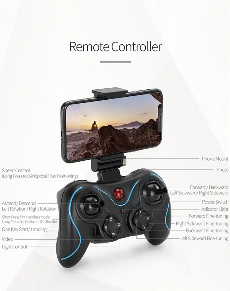 Детская игрушка H71 1080P фиксированная высота wifi передача изображения в реальном времени оптический поток БПЛА складной пульт дистанционного управления летательный аппарат подарки