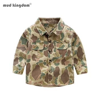 

Mudkingdom Boys Shirts Long Sleeve Camouflage Casual Spring Boys Clothes