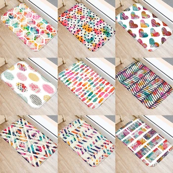 

1pcs 40*60cm Geometric Snake Pattern Anti-Slip Suede Carpet Door Mat Doormat Outdoor Kitchen Living Room Floor Mat Rug 48268