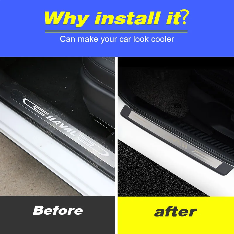 Vtear для maval F7 дверная педаль подоконника крышка из нержавеющей стали Накладка полосы Аксессуары Анти царапины отделка наружные части Стайлинг пороги хавал ф7 автотовары запчасти аксесуары