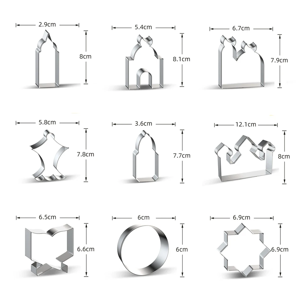 1PC Eid Mubarak Biscuit Mold Moon Star Church Camel Cookie Cutters DIY Cake Baking Tools Ramadan Kareem Party Home Decorations