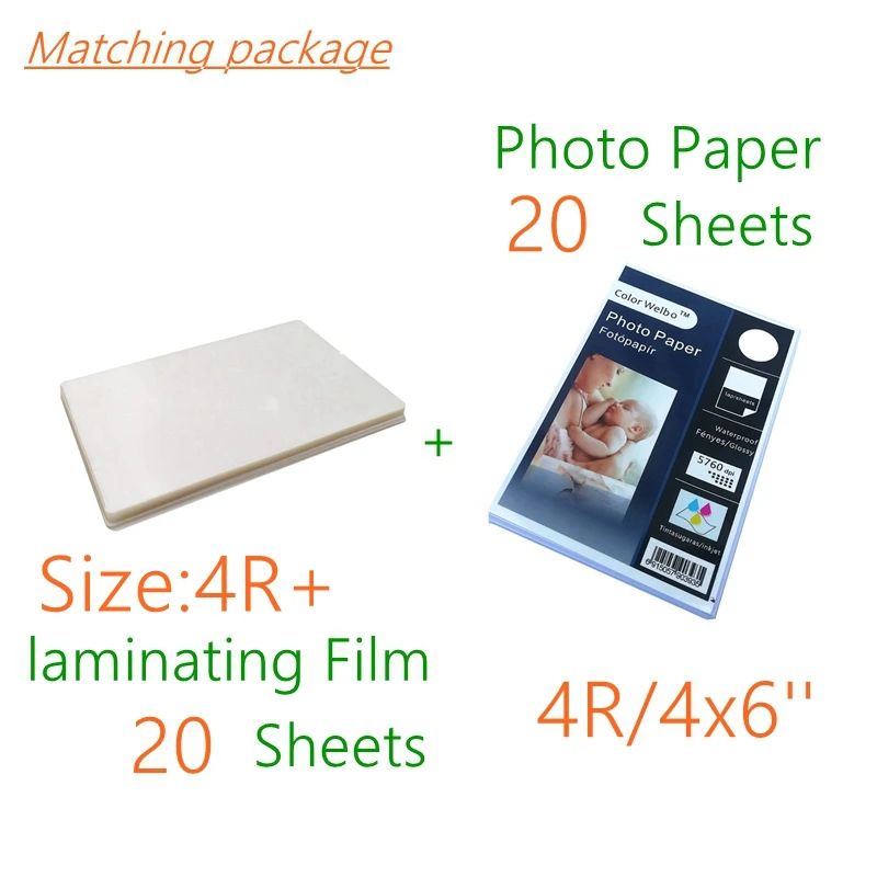 Matching package Бумага Прямая с фабрики литой покрыт с одной стороны 4x6 дюймов наиболее популярная печатная продукция фотобумага 4R Глянцевая постерная бумага - Цвет: Matching package