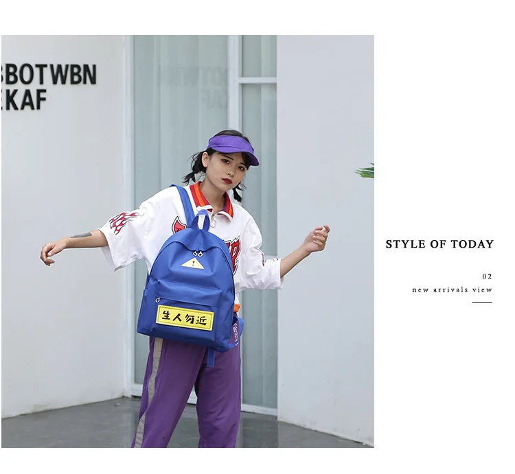 Currently Available Wholesale Canvas Students Backpack Outdoor Large-Volume Backpack Korean-style Schoolbag a Generation of Fat