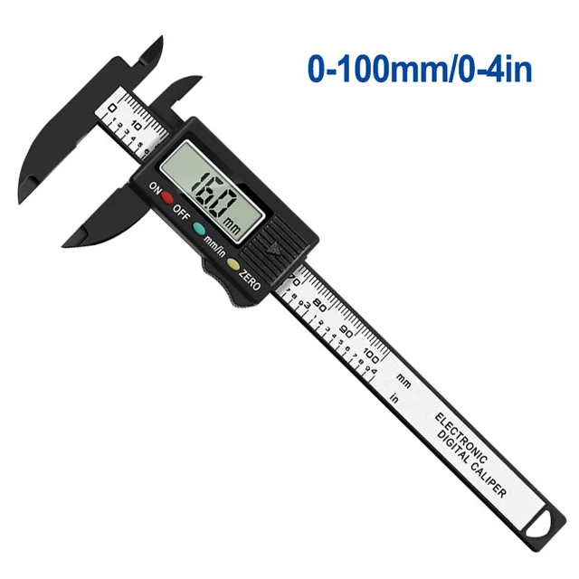 Calibrador Vernier Digital, 0-150mm, 6 pulgadas, LCD, Altímetro electrónico de fibra de carbono, micrómetro, herramienta de medición 4