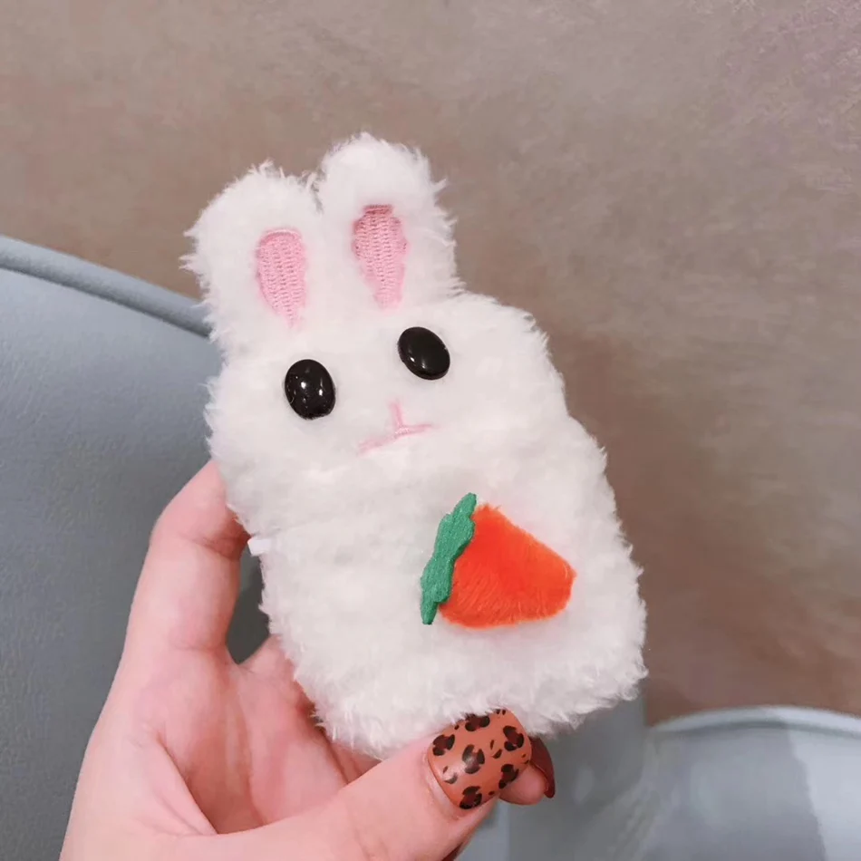 782B 3D милый чехол для наушников для Airpods, чехол, мультяшный вязаный плюшевый чехол для Apple Airpods 2, чехол, медведь, плюшевая собака, кролик, Earpods, чехол - Цвет: 782B