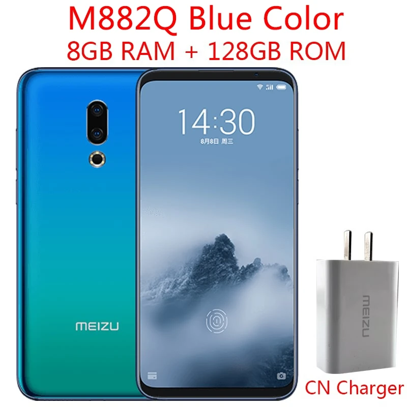 CN Blue 8G 128G Официальный Meizu 16th, 16 ГБ, 6 ГБ, 64 ГБ, Восьмиядерный процессор Snapdragon 845, 6,0 дюйма, 2160x1080 P, 3010 мАч, батарея, двойная камера заднего вида - Цвет: CN Blue 8G 128G