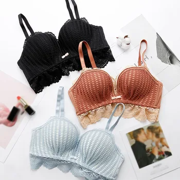 

Women Wire Free Push Up Bras Women's Seamless Sexy Lace Bras Underwear Girls Lace Thin Bras
