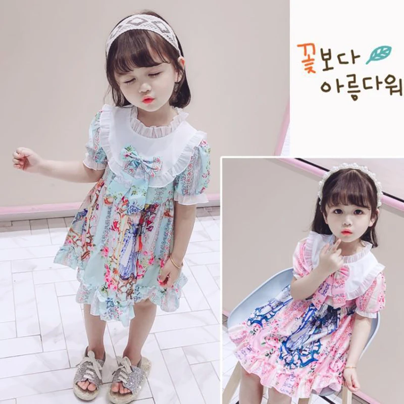 Children summer skirt daily girl lolita dress summer dress new super foreign lolita princess skirt small grils clothing