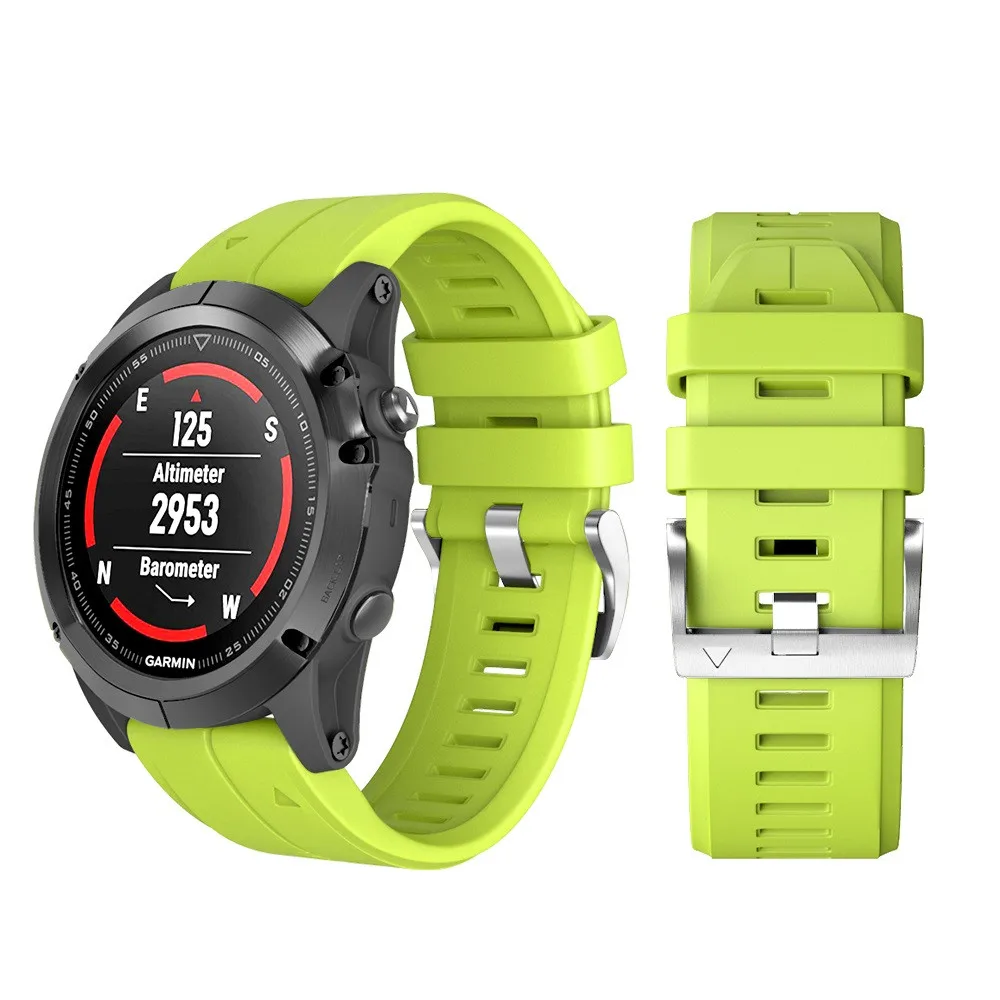 Для Garmin Fenix 5X Plus силиконовые быстросъемные, легко подходят для замены смарт-часов, долговечные аксессуары#731