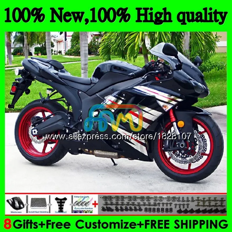 Корпус для KAWASAKI ZX 6R 6 R 600CC ZX636 10BS. 71 ZX-636 ZX600 600 полный черный CC ZX-6R ZX 636 ZX6R 07 08 2007 2008 Обтекатели комплект - Цвет: No. 1