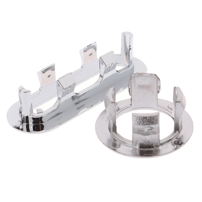 

10PCS Plastic Sink Round Ring Overflow Spare Cover Tidy Chrome Trim Bathroom Ceramic Basin Overflow Ring