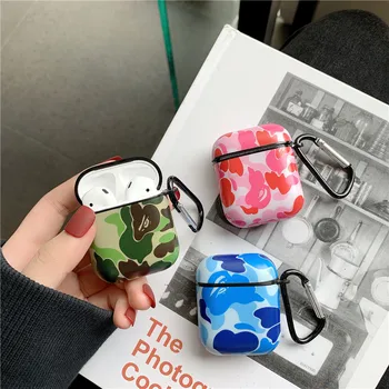 

Camouflage Pattern Soft Case for Apple Airpods 2 1 Cover Silicone Headphone Box Case for Air pod Earphone Capa Fashion IMD Funda