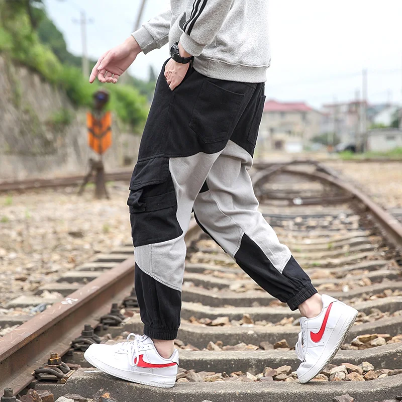 New Fashion Men Streetwear Cotton Cargo Pants Nice Autumn Hip Hop Overalls Mens Fashions Sweatpants Baggy Joggers Pants Casual