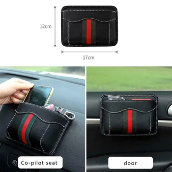 

Interior Car pocket bag Accessories Leather Side Seat Slot Storage Organizer