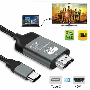 

USB 3.1 to HDMI 4K 60HZ Adapter Cable 2M Type C to HDMI Cable for MacBook Samsung Galaxy S9/S8/Note 9 Huawei USB-C HDMI d20