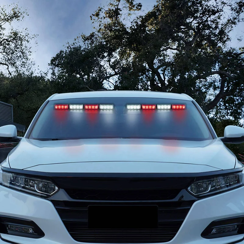 Красный и белый) 32LED козырек светильник s 15 флэш-моделей аварийный стробоскоп светильник s лобовое стекло раздельный монтаж светильник бар