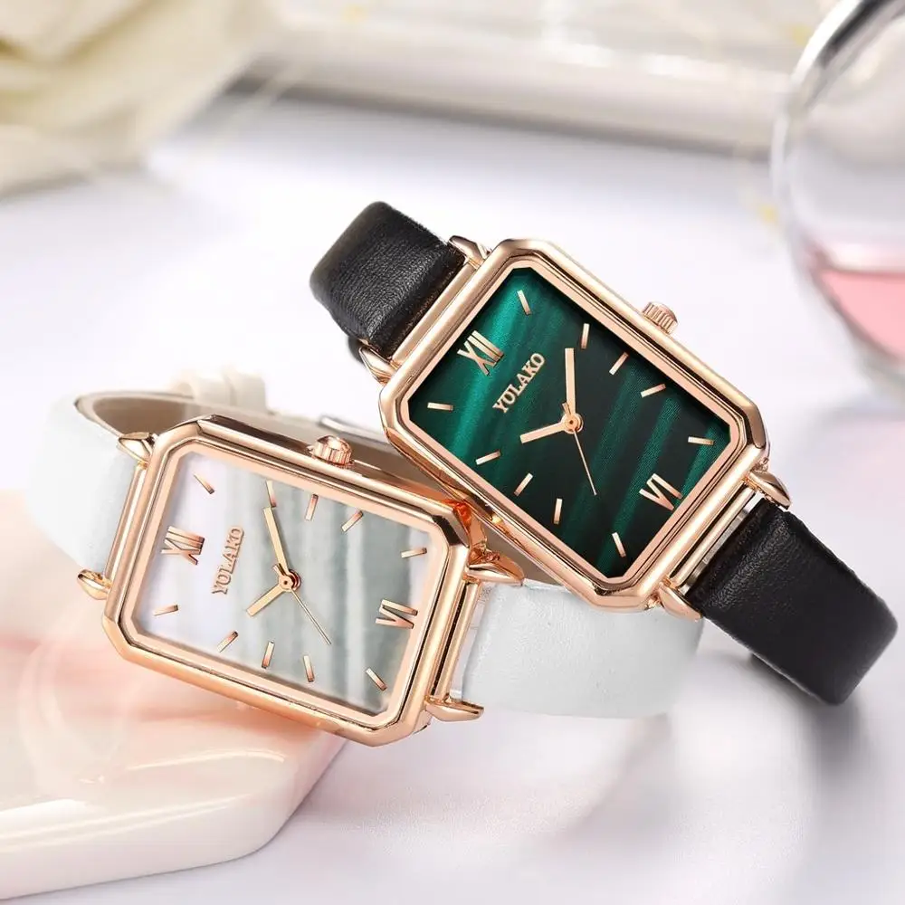 

Simple Women Watches Square Leather Watch Quartz Wristwatch Retro Casual Ladies Watch Female Clock Gifts relogio feminino