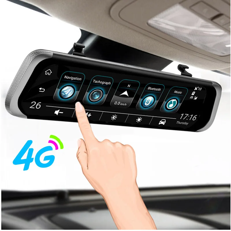 4G 10 &quotHD 1080P зеркало заднего вида Автомобильный видеорегистратор gps навигатор wifi