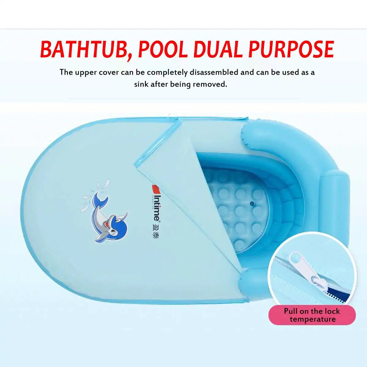 Folding Portable Bathtub with Air Pump SPA Household Inflatable Tub Environmental PVC Foldable Inflatable Bathtub for Adults